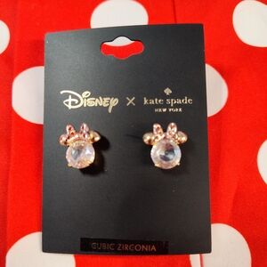 Kate Spade New York x Disney Minnie Cubic Zirconia Stud Earrings.